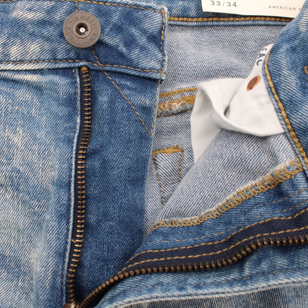 NWT American Eagle Flex Slim Jeans 33x34 – Distressed Stonewash - Picture 7 of 7